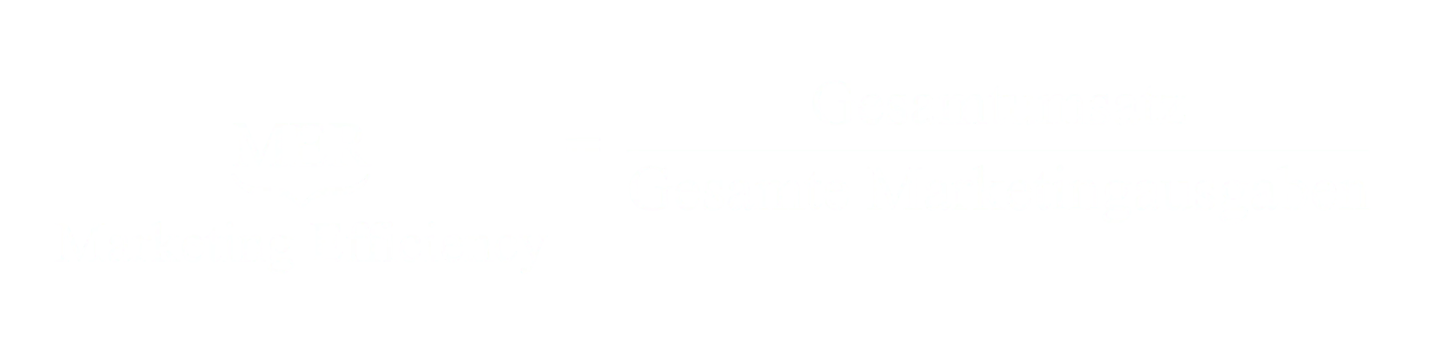 MER gleich Gesamtumsatz geteilt durch gesamte Marketingausgaben