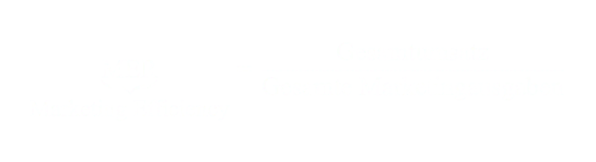 MER gleich Gesamtumsatz geteilt durch gesamte Marketingausgaben